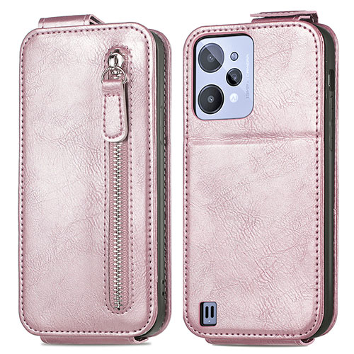 Leather Case Flip Cover Vertical S01D for Realme C31 Rose Gold