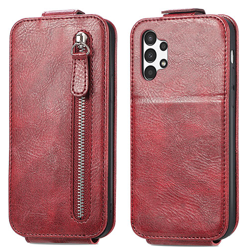 Leather Case Flip Cover Vertical S01D for Samsung Galaxy A13 4G Red