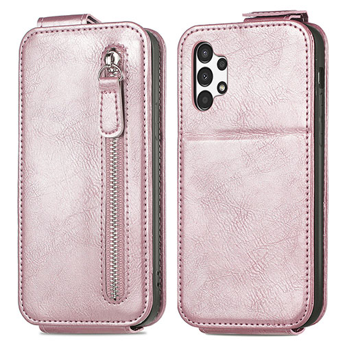 Leather Case Flip Cover Vertical S01D for Samsung Galaxy A13 4G Rose Gold