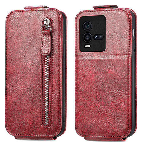 Leather Case Flip Cover Vertical S01D for Vivo iQOO 9T 5G Red