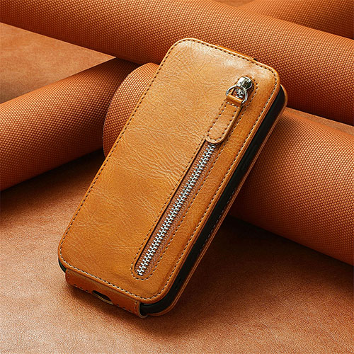 Leather Case Flip Cover Vertical S01D for Xiaomi Mi 12T 5G Brown