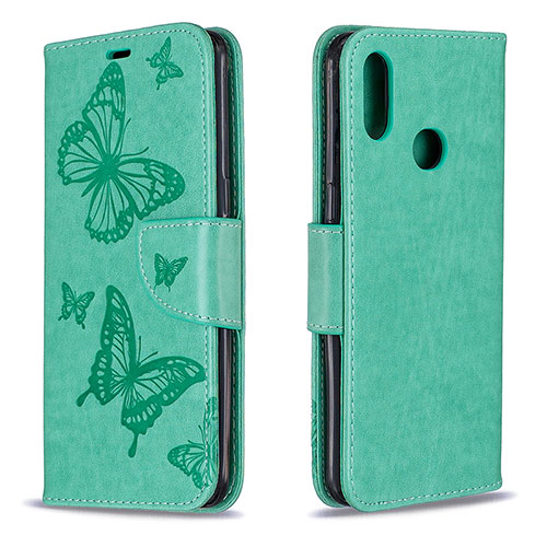 Leather Case Stands Butterfly Flip Cover Holder B01F for Samsung Galaxy A10s Green