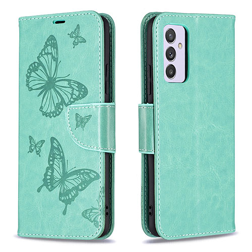 Leather Case Stands Butterfly Flip Cover Holder B01F for Samsung Galaxy M54 5G Green