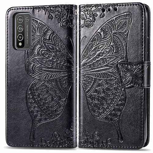 Leather Case Stands Butterfly Flip Cover Holder for Huawei Honor 10X Lite Black