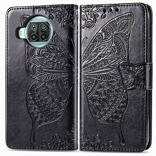 Leather Case Stands Butterfly Flip Cover Holder for Xiaomi Mi 10i 5G Black