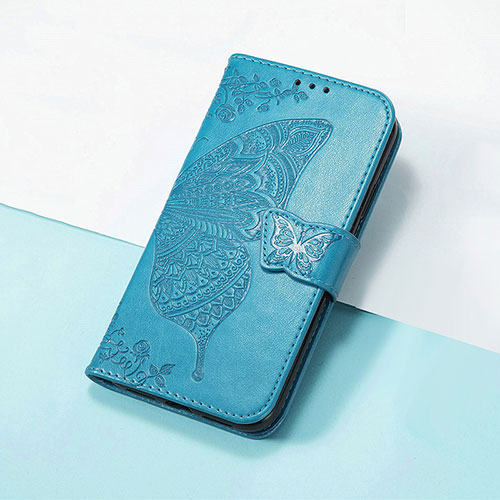 Leather Case Stands Butterfly Flip Cover Holder S01D for Huawei Nova 10 Pro Blue