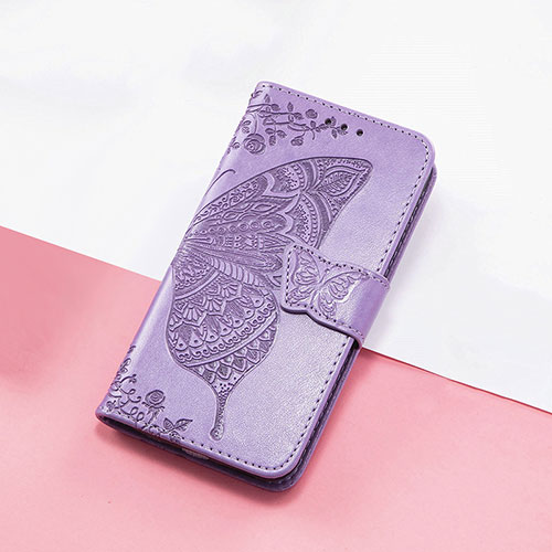 Leather Case Stands Butterfly Flip Cover Holder S01D for Huawei Nova 9 Pro Clove Purple