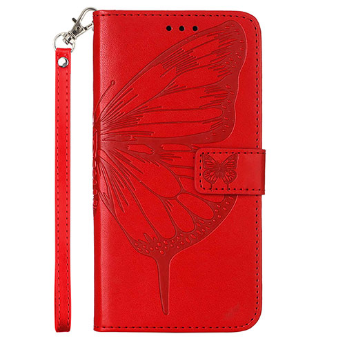 Leather Case Stands Butterfly Flip Cover Holder Y01B for Samsung Galaxy A23 5G Red