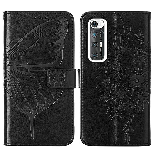 Leather Case Stands Butterfly Flip Cover Holder Y01B for Xiaomi Mi 10S 5G Black