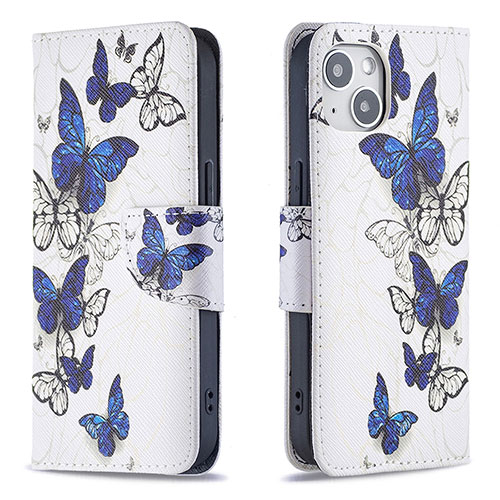 Leather Case Stands Butterfly Flip Cover L07 Holder for Apple iPhone 13 Mini Pink