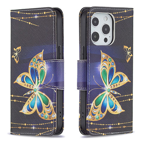 Leather Case Stands Butterfly Flip Cover L07 Holder for Apple iPhone 14 Pro Max Mixed