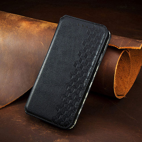 Leather Case Stands Fashionable Pattern Flip Cover H14 Holder for Apple iPhone 13 Mini Black