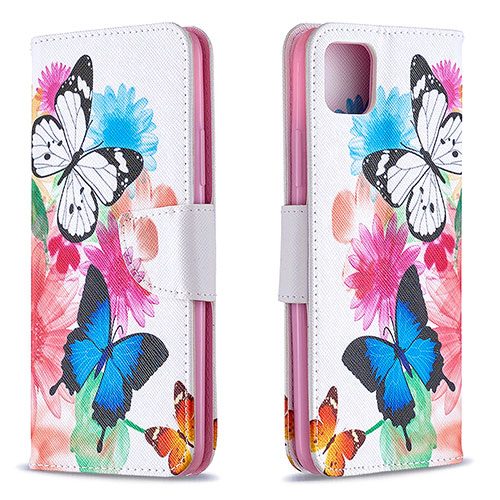 Leather Case Stands Fashionable Pattern Flip Cover Holder B01F for Realme C11 (2021) Colorful