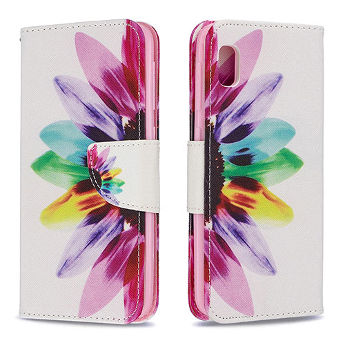 Leather Case Stands Fashionable Pattern Flip Cover Holder B01F for Samsung Galaxy A10e Mixed