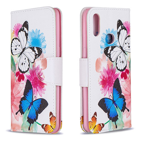 Leather Case Stands Fashionable Pattern Flip Cover Holder B01F for Samsung Galaxy A10s Colorful