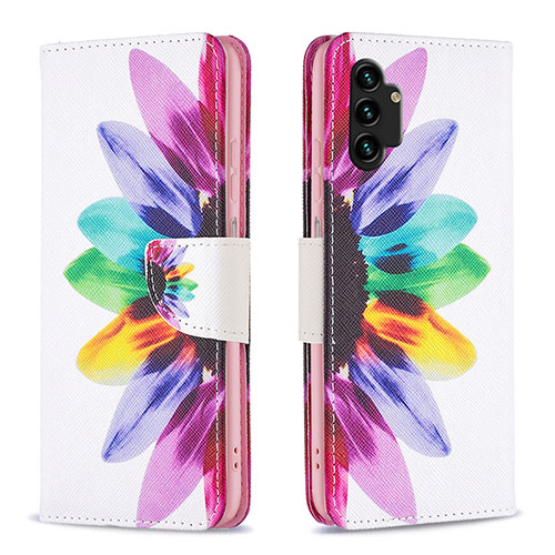 Leather Case Stands Fashionable Pattern Flip Cover Holder B01F for Samsung Galaxy A13 4G Mixed