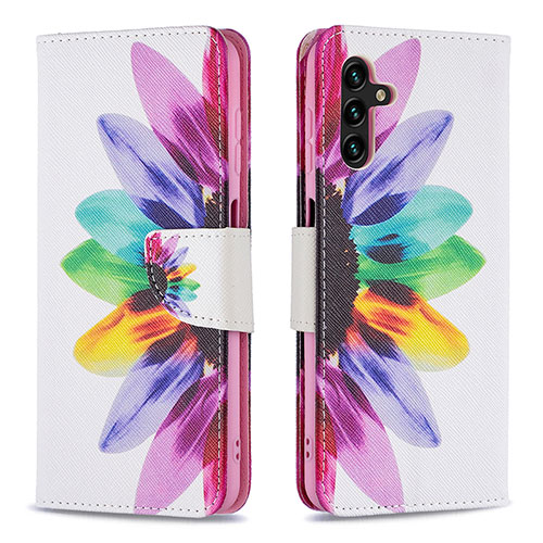 Leather Case Stands Fashionable Pattern Flip Cover Holder B01F for Samsung Galaxy A13 5G Mixed