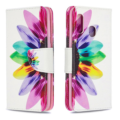 Leather Case Stands Fashionable Pattern Flip Cover Holder B01F for Samsung Galaxy A20e Mixed