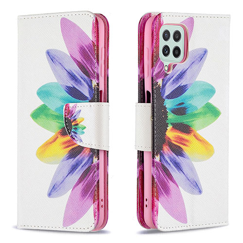 Leather Case Stands Fashionable Pattern Flip Cover Holder B01F for Samsung Galaxy A22 4G Mixed