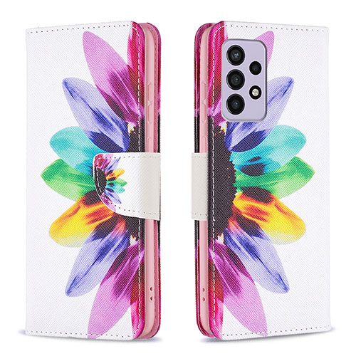 Leather Case Stands Fashionable Pattern Flip Cover Holder B01F for Samsung Galaxy A33 5G Mixed