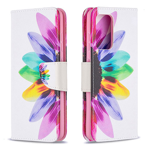 Leather Case Stands Fashionable Pattern Flip Cover Holder B01F for Samsung Galaxy A52 4G Mixed