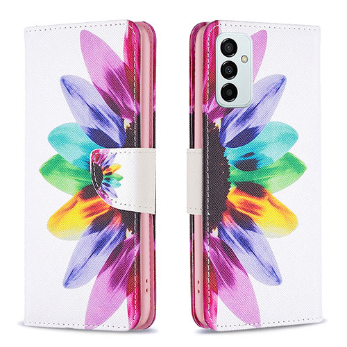 Leather Case Stands Fashionable Pattern Flip Cover Holder B01F for Samsung Galaxy F23 5G Mixed