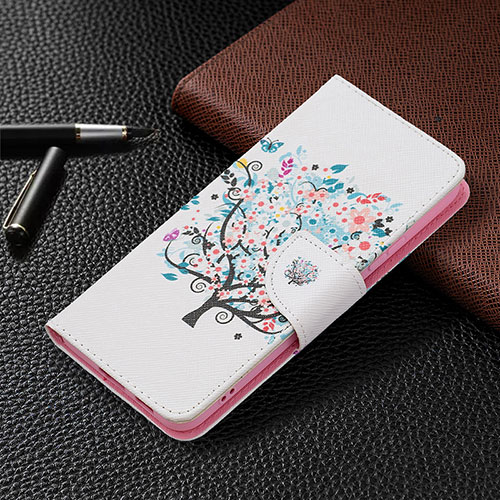 Leather Case Stands Fashionable Pattern Flip Cover Holder B01F for Samsung Galaxy S22 5G Mixed