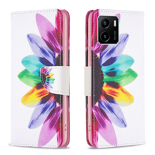 Leather Case Stands Fashionable Pattern Flip Cover Holder B01F for Vivo Y10 t1 Mixed