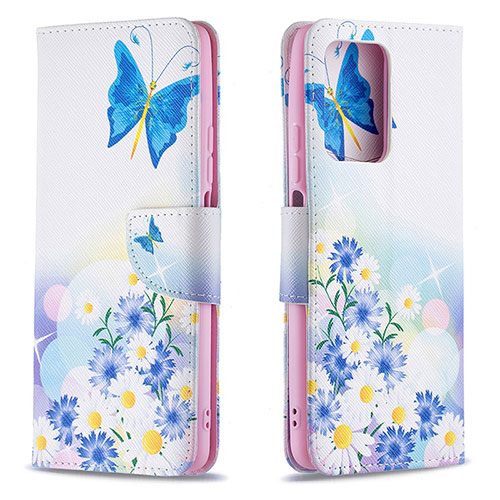 Leather Case Stands Fashionable Pattern Flip Cover Holder B01F for Xiaomi Mi 11T 5G Blue