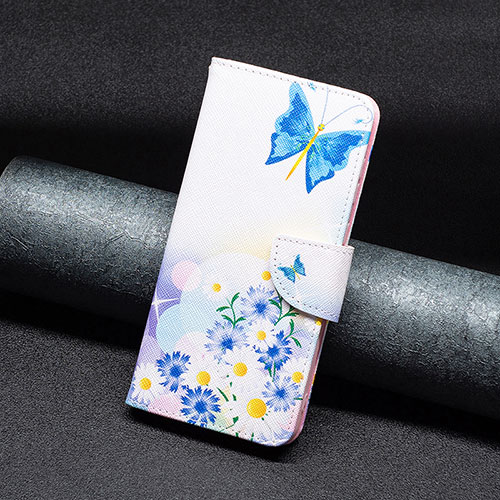 Leather Case Stands Fashionable Pattern Flip Cover Holder B01F for Xiaomi Mi 13 Pro 5G Blue