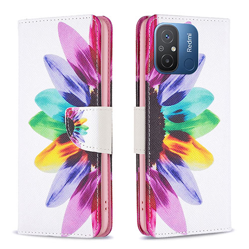 Leather Case Stands Fashionable Pattern Flip Cover Holder B01F for Xiaomi Redmi 11A 4G Mixed