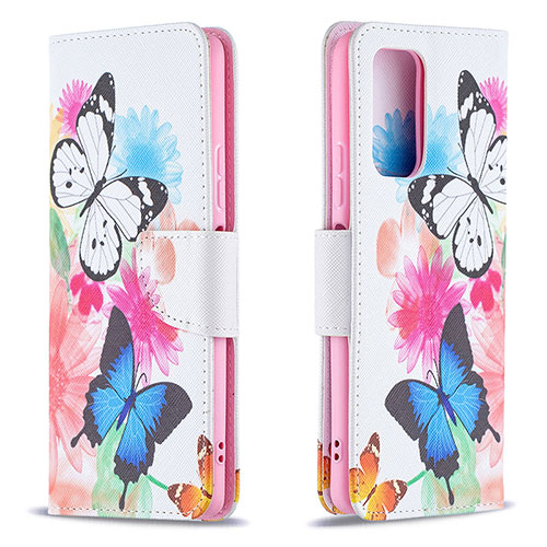 Leather Case Stands Fashionable Pattern Flip Cover Holder B01F for Xiaomi Redmi Note 10 Pro 4G Colorful