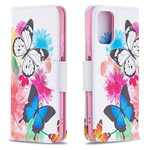 Leather Case Stands Fashionable Pattern Flip Cover Holder B01F for Xiaomi Redmi Note 10S 4G Colorful