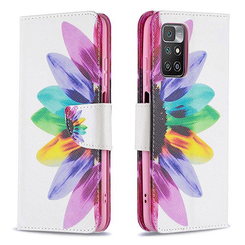 Leather Case Stands Fashionable Pattern Flip Cover Holder B01F for Xiaomi Redmi Note 11 4G (2021) Mixed
