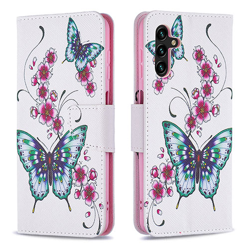 Leather Case Stands Fashionable Pattern Flip Cover Holder B03F for Samsung Galaxy A13 5G Colorful