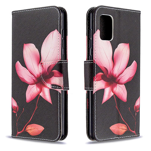 Leather Case Stands Fashionable Pattern Flip Cover Holder B03F for Samsung Galaxy A31 Red