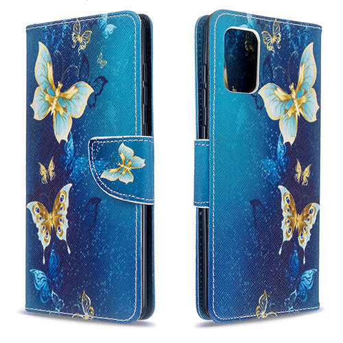 Leather Case Stands Fashionable Pattern Flip Cover Holder B03F for Samsung Galaxy A71 4G A715 Sky Blue