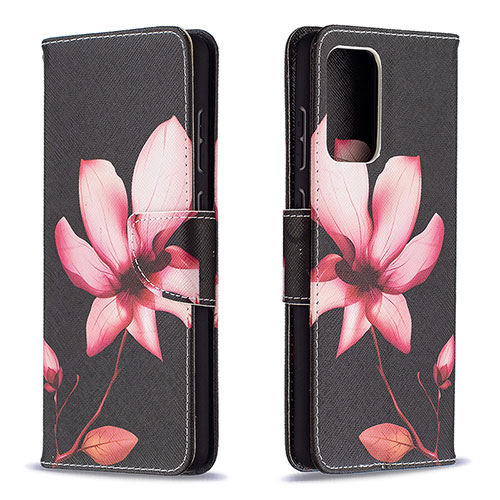 Leather Case Stands Fashionable Pattern Flip Cover Holder B03F for Samsung Galaxy A72 5G Red