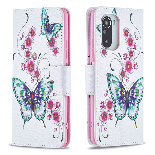 Leather Case Stands Fashionable Pattern Flip Cover Holder B03F for Xiaomi Mi 11i 5G Colorful