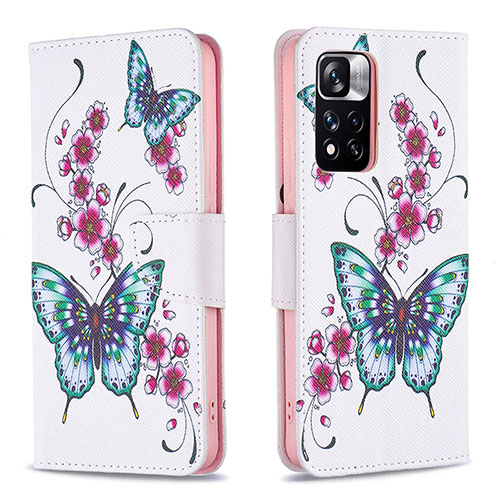 Leather Case Stands Fashionable Pattern Flip Cover Holder B03F for Xiaomi Poco X4 NFC Colorful