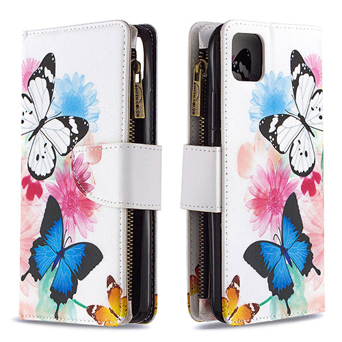 Leather Case Stands Fashionable Pattern Flip Cover Holder B04F for Realme C11 (2021) Colorful