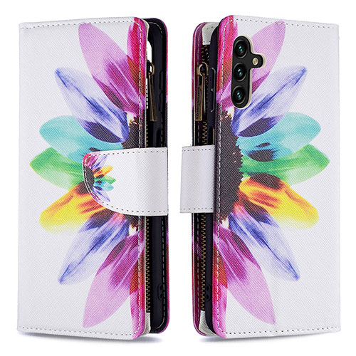 Leather Case Stands Fashionable Pattern Flip Cover Holder B04F for Samsung Galaxy A04s Mixed