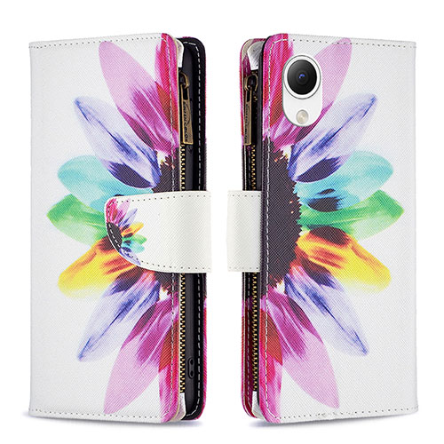 Leather Case Stands Fashionable Pattern Flip Cover Holder B04F for Samsung Galaxy A23 5G SC-56C Mixed