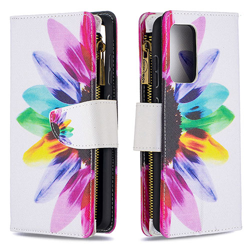 Leather Case Stands Fashionable Pattern Flip Cover Holder B04F for Samsung Galaxy A52 4G Mixed