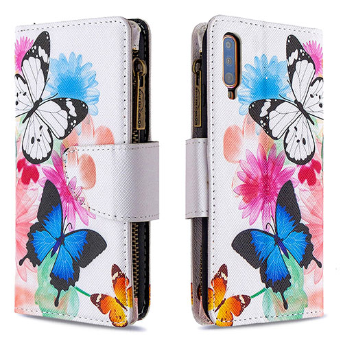 Leather Case Stands Fashionable Pattern Flip Cover Holder B04F for Samsung Galaxy A70S Colorful