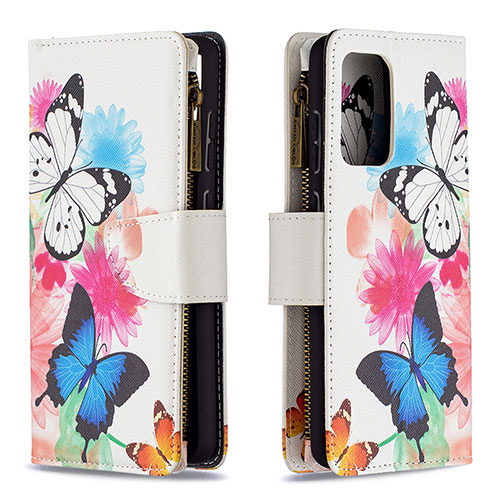 Leather Case Stands Fashionable Pattern Flip Cover Holder B04F for Samsung Galaxy A72 4G Colorful