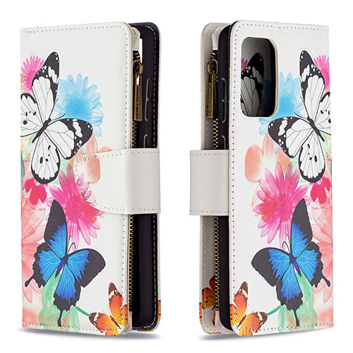 Leather Case Stands Fashionable Pattern Flip Cover Holder B04F for Samsung Galaxy A72 5G Colorful