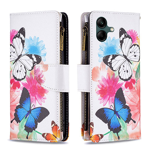 Leather Case Stands Fashionable Pattern Flip Cover Holder B04F for Samsung Galaxy F14 5G Colorful