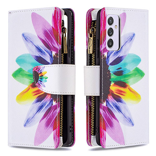 Leather Case Stands Fashionable Pattern Flip Cover Holder B04F for Samsung Galaxy M14 5G Mixed