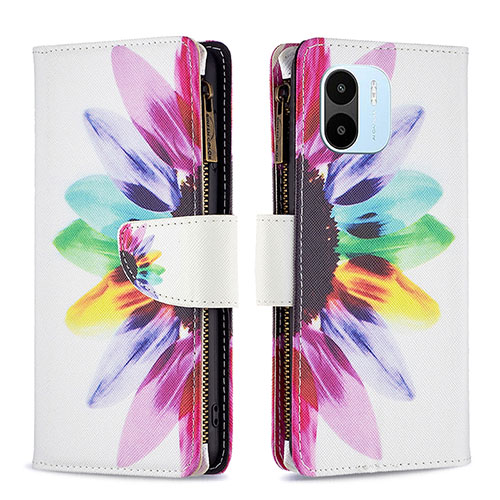 Leather Case Stands Fashionable Pattern Flip Cover Holder B04F for Xiaomi Redmi A2 Mixed